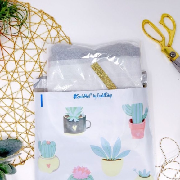 50 10X13 Poly Mailers Succulent in Pots BOHO CHIC Shipping Envelopes PRICE FIRM - Picture 6 of 6